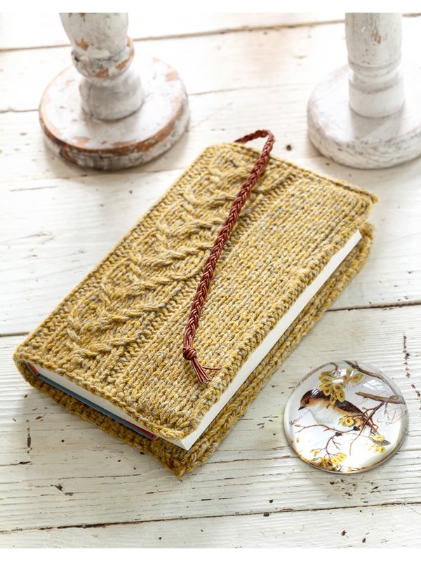 Lana Grossa BUCHHÜLLE MIT ZOPFMUSTER Mary‘s Tweed