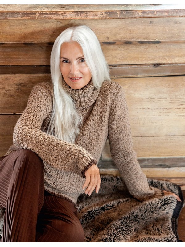 Lana Grossa ROLLKRAGENPULLI IM STRUKTURMUSTER Mary's Tweed