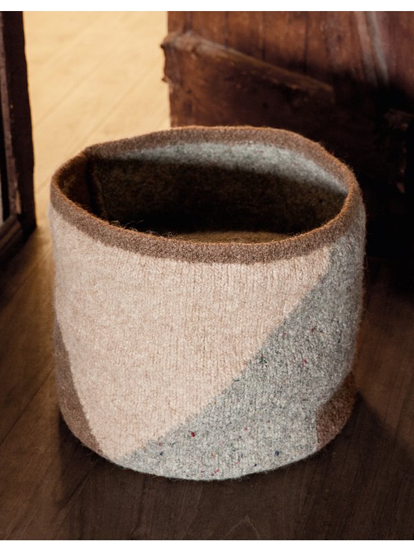Lana Grossa KORB GLATT RECHTS IN FARBFLÄCHEN Feltro & Feltro Tweed