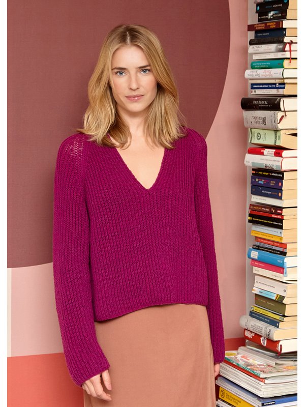 Lana Grossa RAGLANPULLI IM PATENTMUSTER Cashmere 16 Fine