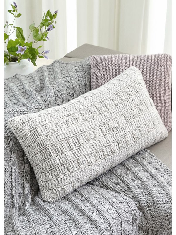 Lana Grossa KISSENHÜLLE IM RECHTS-LINKS-MUSTER Landlust Winterwolle
