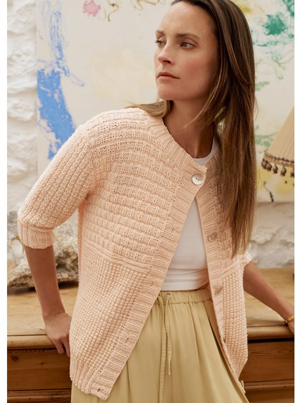 Lana Grossa CARDIGAN IM RECHTSLINKS- MUSTERMIX Cool Wool Big