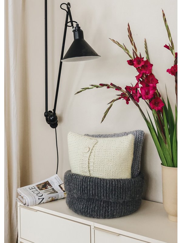 Lana Grossa GEFILZTER KORB IN DUNKELGRAU MELIERT Feltro