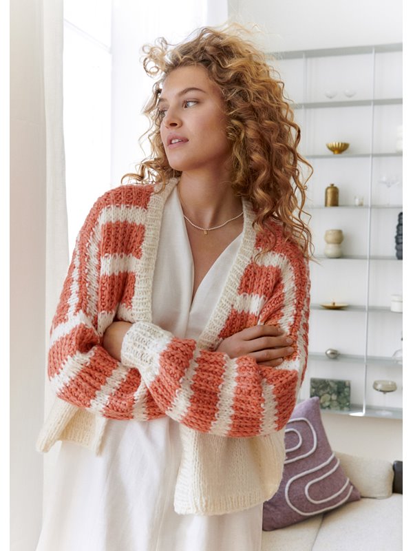 Lana Grossa STREIFENCARDIGAN Lala Berlin Lovely Cotton