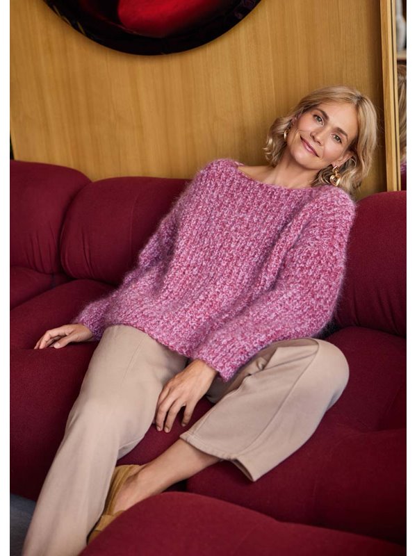 Lana Grossa PULLOVER IM HALBPATENTMUSTER Mohair Moda