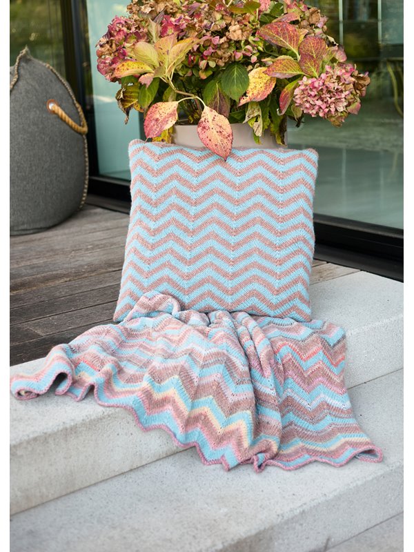 Lana Grossa GESTREIFTE DECKE Gomitolo Intenso & Brigitte No. 2