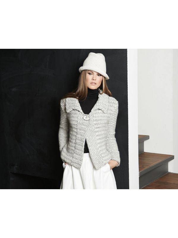Lana Grossa JACKE GLATT LINKS IN STREIFEN Soffilo