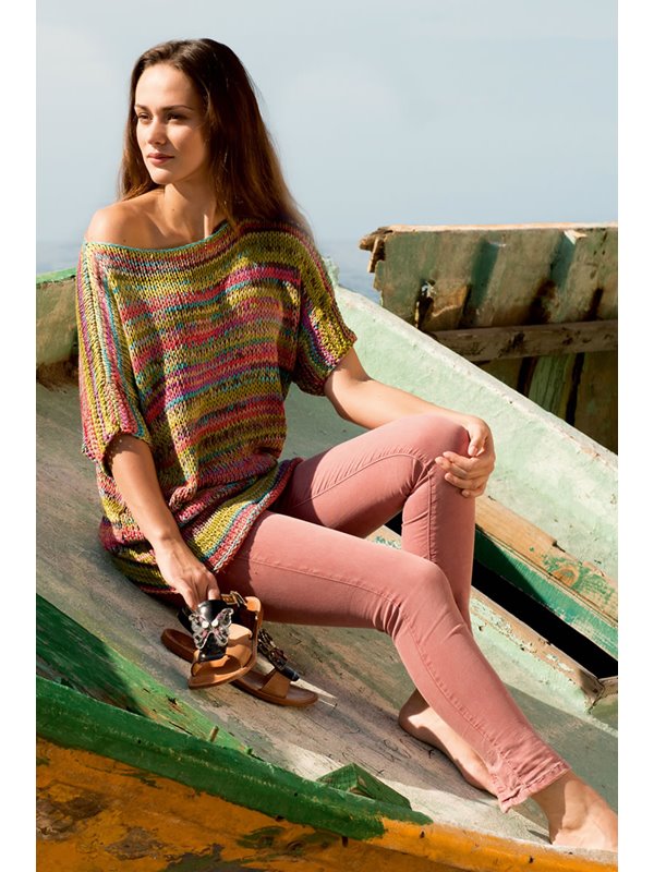 Lana Grossa KIMONOPULLI MIT U-BOOT AUSSCHNITT Allegro print