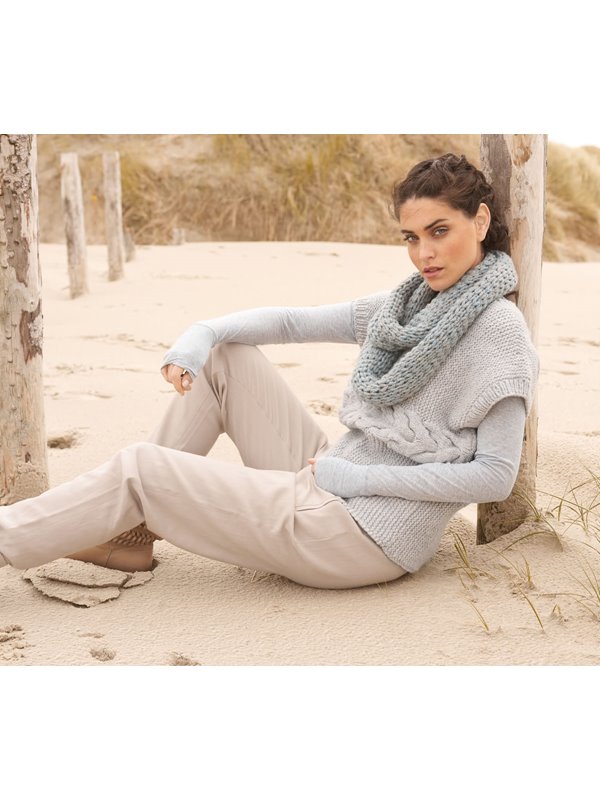 Lana Grossa KIMONOPULLI MIT ZOPFSTREIFEN Alta Moda Superbaby Stella