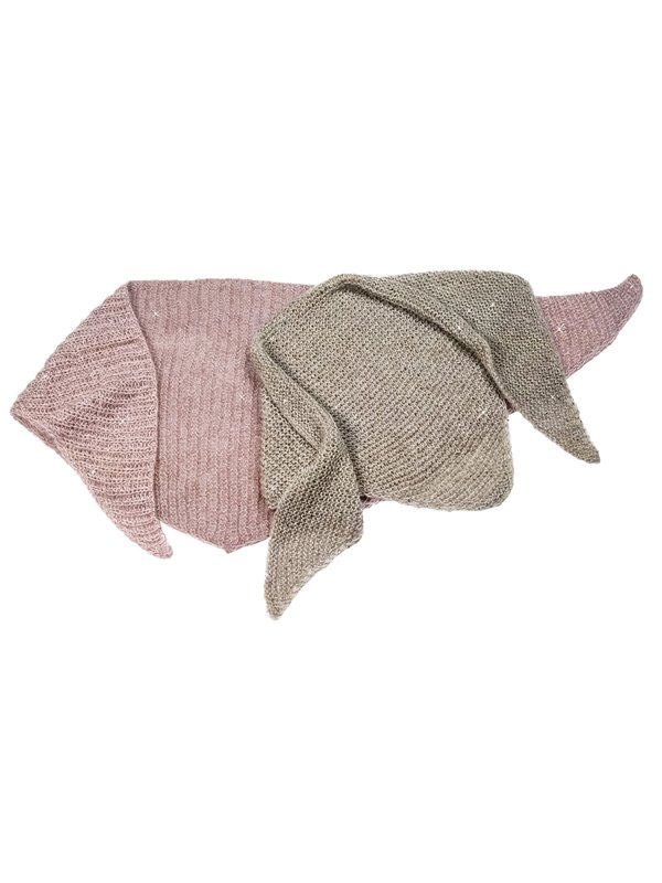 Lana Grossa DREIECKSTUCH IM HALBPATENTMUSTER Lace Paillettes/Silkhair