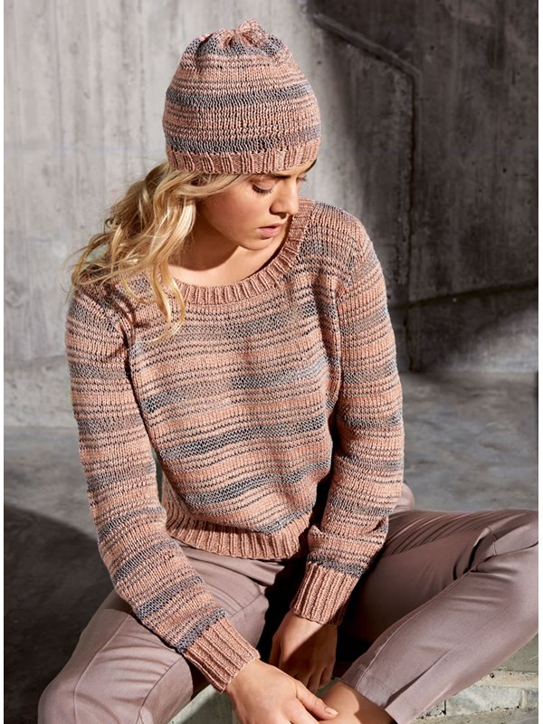 Lana Grossa PULLI MIT STREIFEN 365 Yak/Secondo