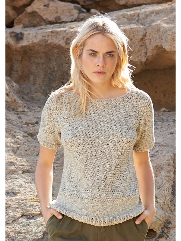 Lana Grossa RAGLANPULLI MIT FLECHTMUSTER Denim