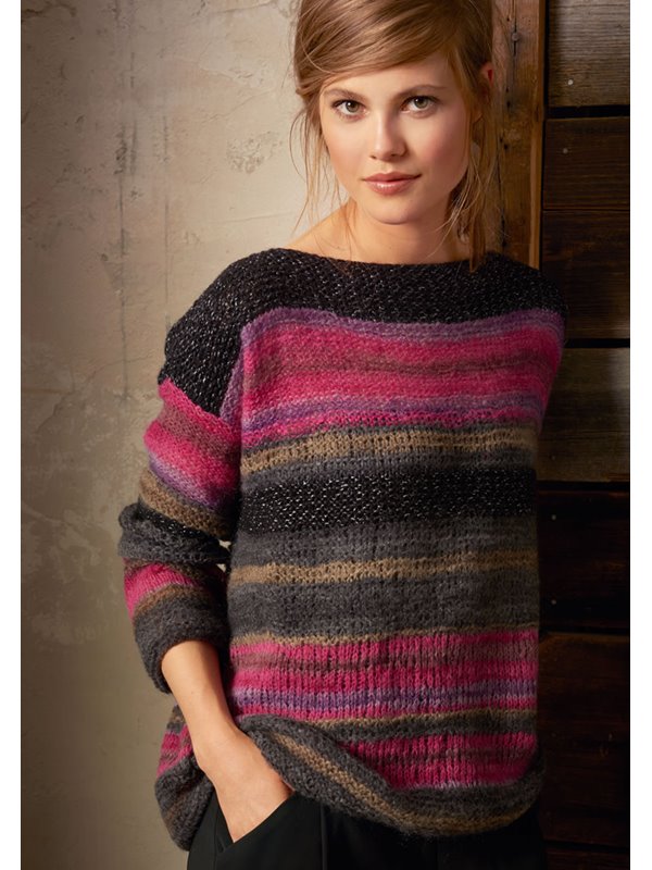 Lana Grossa MUSTERMIXPULLI IN STREIFEN Emozione Degradé/Stellina
