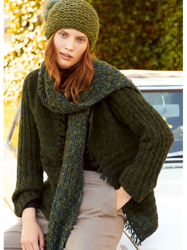 Lana Grossa JACKE IN QUER- UND LÄNGSRIPPEN Garzato Fleece