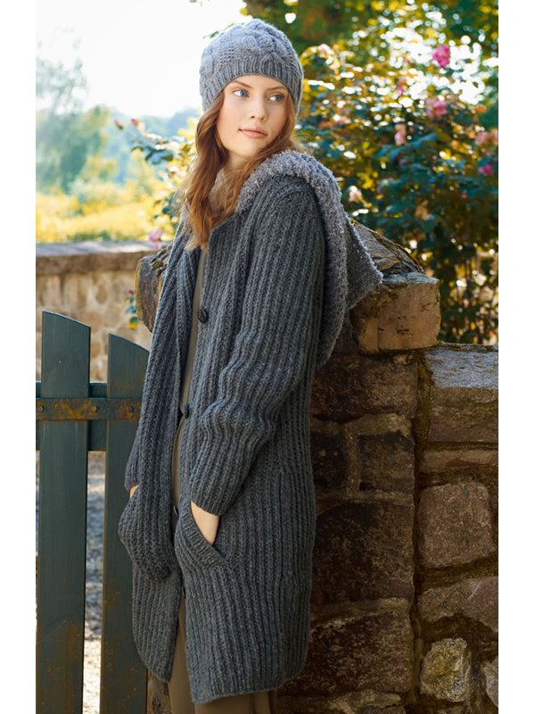 Lana Grossa HALBPATENTMANTEL MIT TASCHEN Alta Moda Cashmere 16/Scala