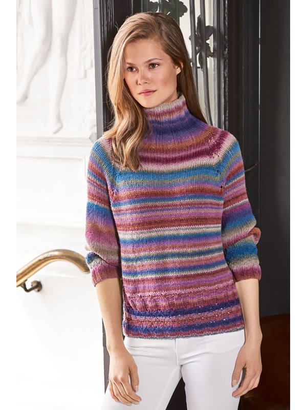 Lana Grossa RAGLANPULLI MIT RIPPENSTRUKTURMUSTER UND GLATT RECHTS Tinto