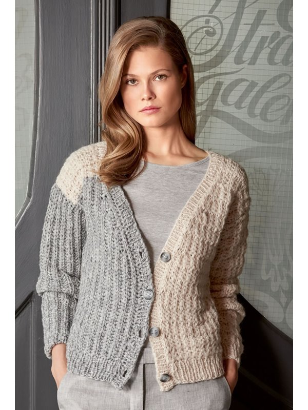 Lana Grossa JACKE MIT PATENT- UND STREIFENPATENTMUSTER Softness