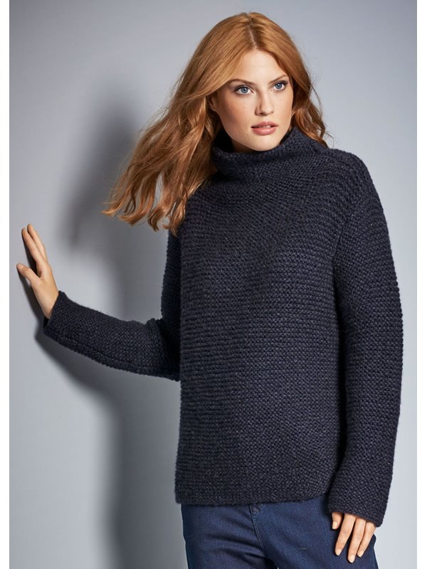 Lana Grossa PULLI KRAUS RECHTS MIT STEHKRAGEN Alta Moda Cashmere 16