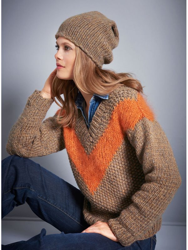 Lana Grossa PULLI MIT ZACKENMUSTER Alta Moda Super Baby/Mohairlana