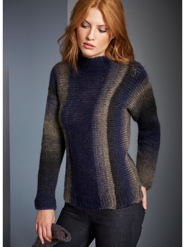 Lana Grossa PULLI MIT STEHKRAGEN Super Color/Silkhair