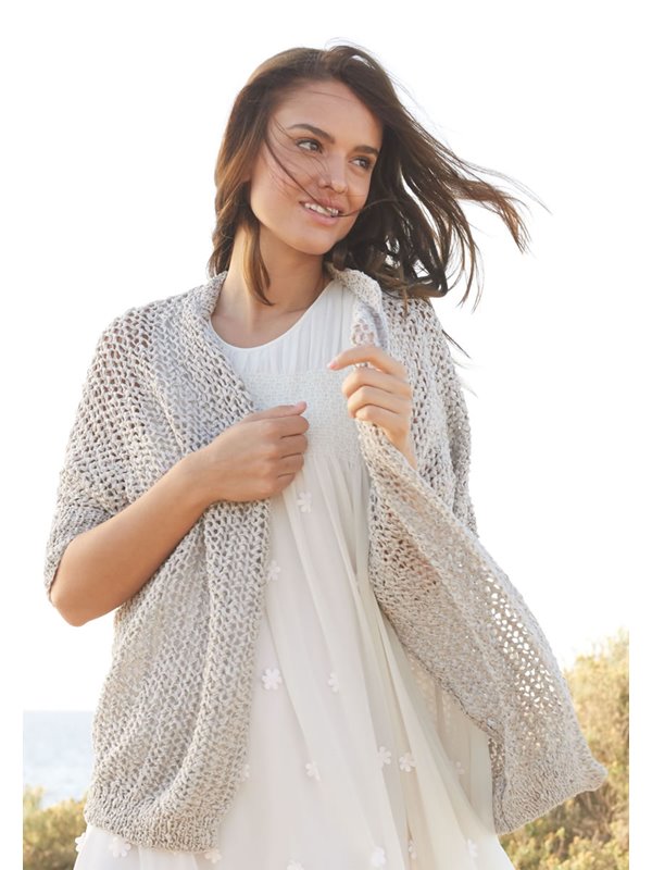 Lana Grossa FLEDERMAUSJACKE IM NETZMUSTER Lunare