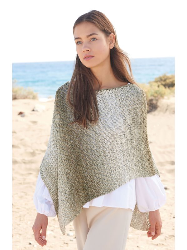 Lana Grossa PONCHO IM GROSSEN PERLMUSTER Allegro Dégradé