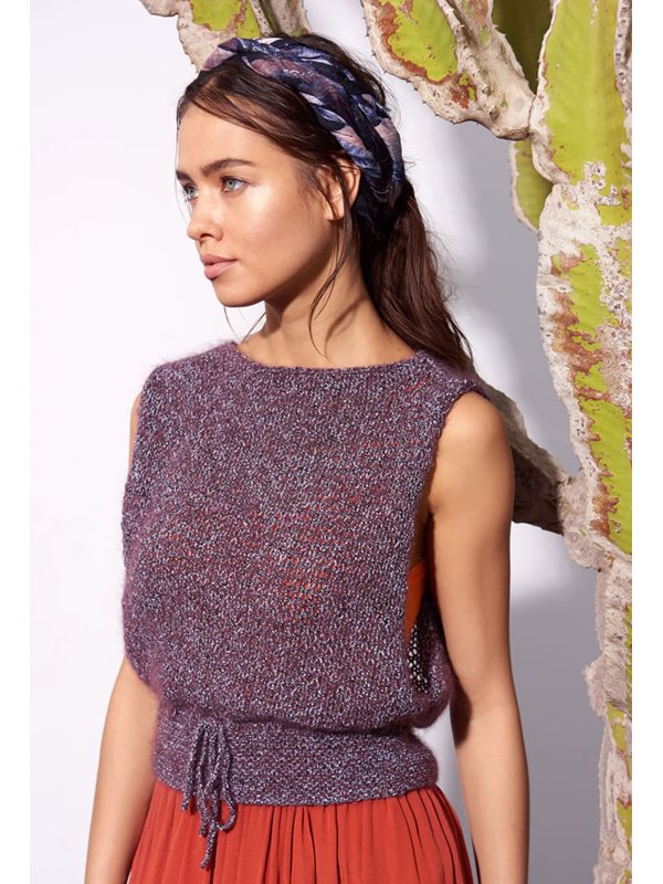 Lana Grossa TOP IM FALLMASCHENMUSTER Nizza/Silkhair