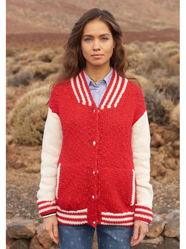 Lana Grossa JACKE MIT GESTREIFTEN BLENDEN UND TASCHEN Cotton Style/Only Cotton