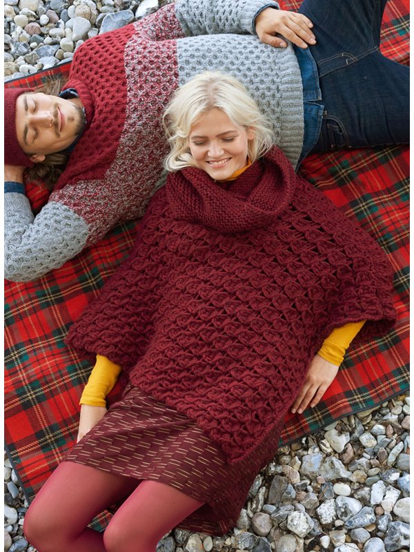 Lana Grossa PONCHO IM STRUKTURMUSTER Alta Moda Superbaby
