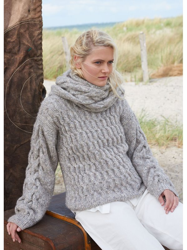 Lana Grossa PULLI MIT ZOPFMUSTERN Lala Berlin Fluffy