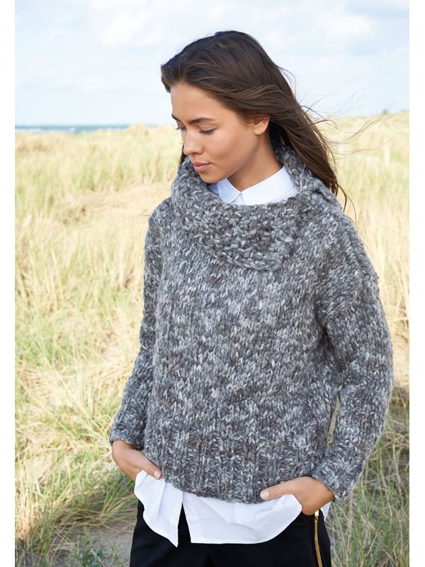 Lana Grossa PULLI MIT GETEILTEM KRAGEN Colorino