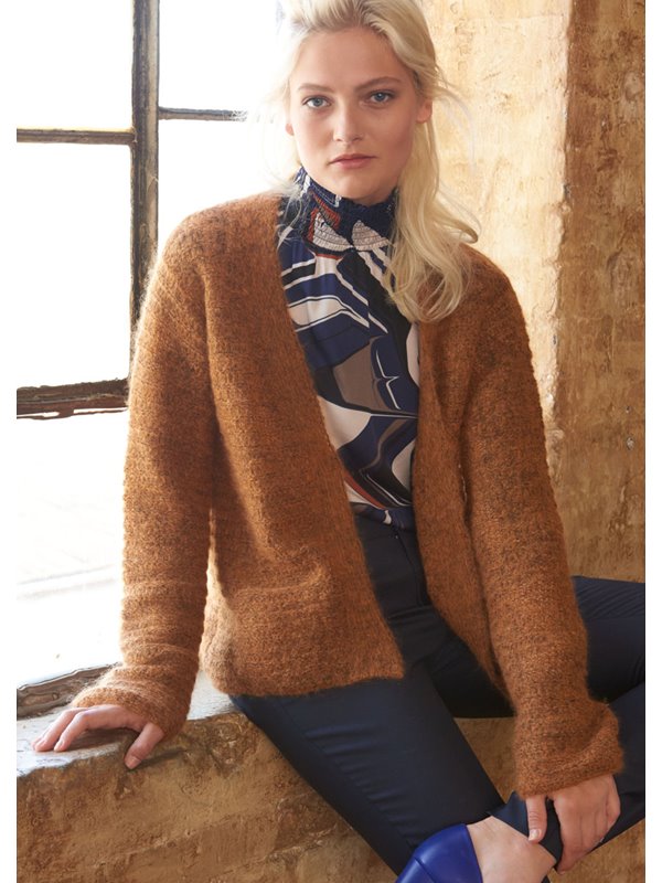 Lana Grossa JACKE IM QUERRIPPENMUSTER Silkhair 2.0