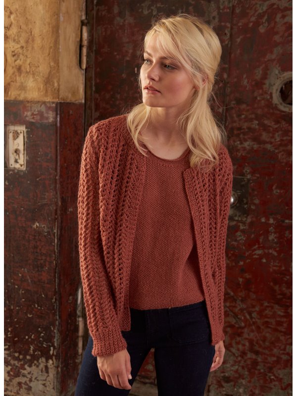 Lana Grossa TOP IM PERLMUSTER Lace Seta