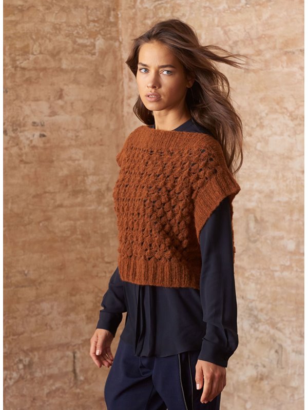 Lana Grossa TOP IM HYAZINTHMUSTER Alpaca 400