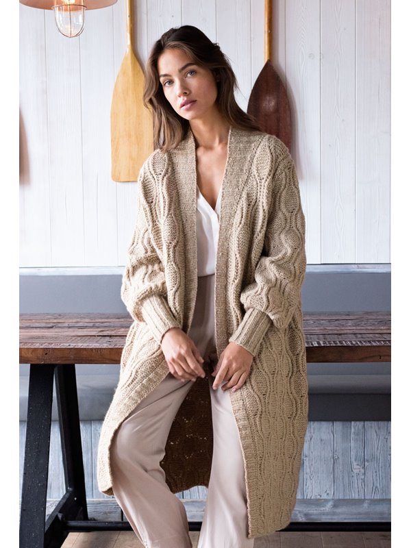 Lana Grossa MANTEL IM PATENT-RAUTENMUSTER Merino 120