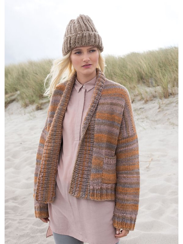 Lana Grossa JACKE MIT TASCHEN UND SCHALKRAGEN Alta Moda Superbaby Color