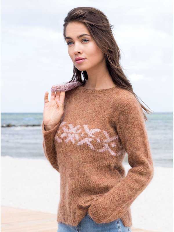 Lana Grossa PULLI MIT JACQUARDBORDÜREN Mohairlana/Lala Berlin Lovely