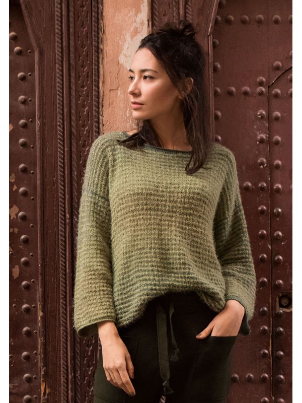 Lana Grossa PULLI IM STREIFENSTRUKTURMUSTER Estivo II/Summer Lace Degradé