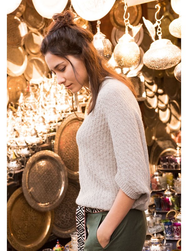 Lana Grossa FLEDERMAUSPULLI IM RECHTS-LINKSMUSTER Ecopuno