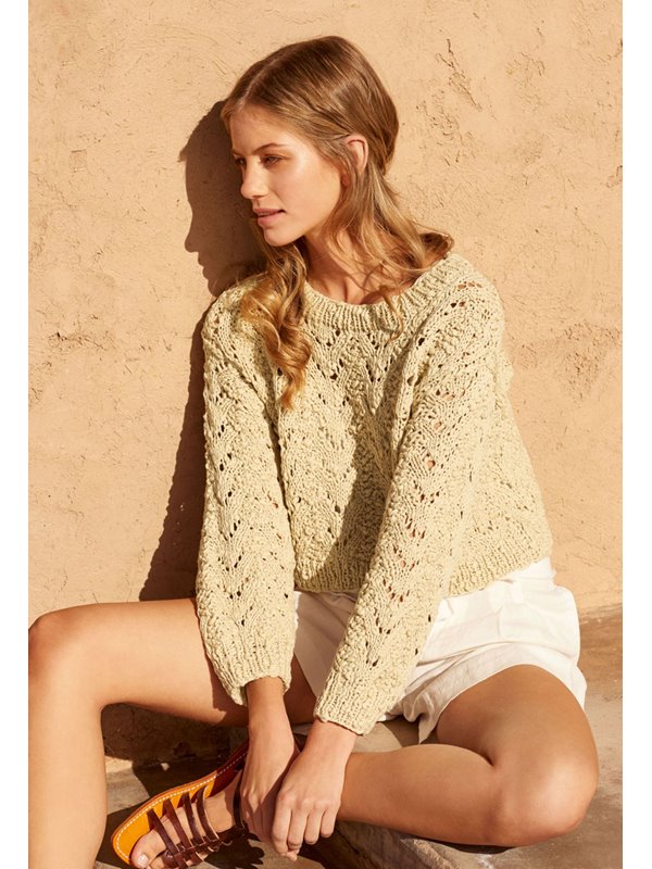 Lana Grossa KURZPULLI IM AJOURMUSTER Cotton Style