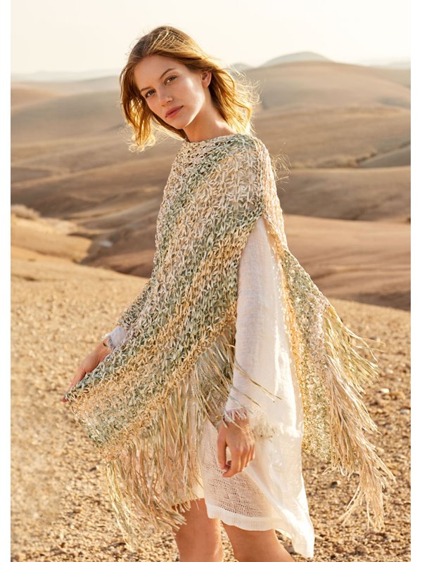 Lana Grossa PONCHO IM RIPPENMUSTER Alcanto Print