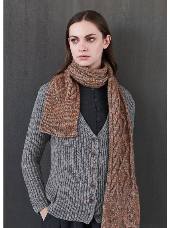 Lana Grossa CARDIGAN IM HALBPATENTMUSTER Smokey