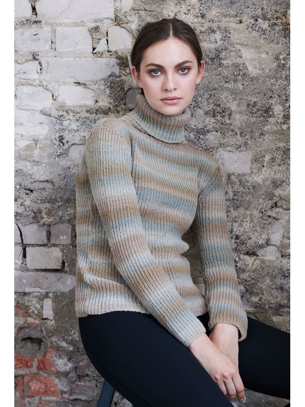 Lana Grossa PULLI IM HALBPATENTMUSTER Cashmere 16 Fine Degradé