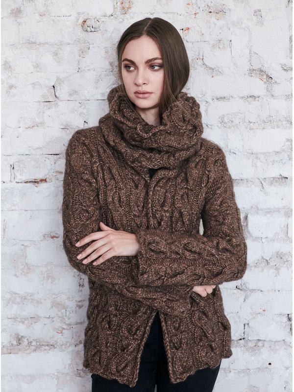 Lana Grossa JACKE MIT ZOPFMUSTER Insieme
