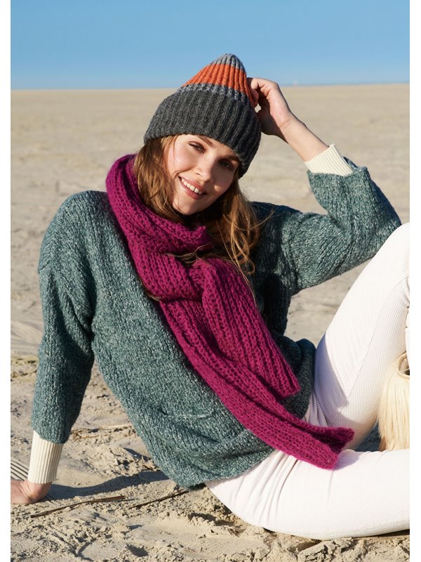 Lana Grossa PULLI GLATT RECHTS MIT TASCHEN Anima