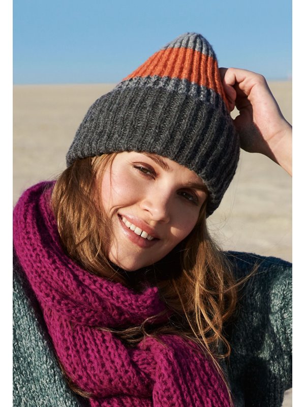 Lana Grossa MÜTZE IM PATENTMUSTER Cashmere 16 Fine