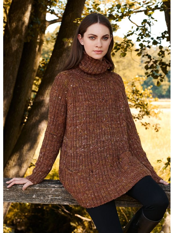 Lana Grossa RAGLANPULLI IM ZOPF-RIPPENMUSTER Only Tweed