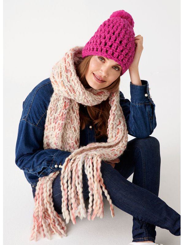 Lana Grossa SCHAL IN WEBOPTIK Lala Berlin Lovely Fine Tweed/Weekend Color