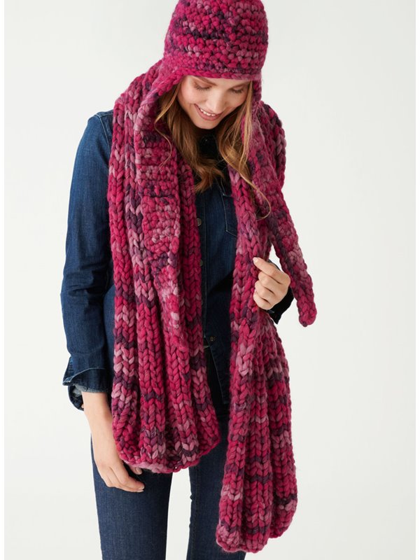 Lana Grossa SCHAL IN BREITEN RIPPEN Weekend Color