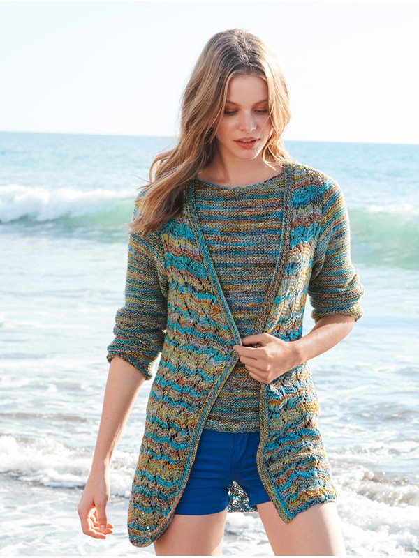 Lana Grossa CARDIGAN MIT AJOURMUSTER Pappagallo